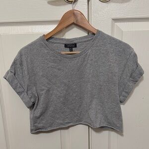 Vintage Topshop Heather Gray Crop Top
